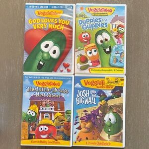 Bundle of 4 Veggie Tales DVDs